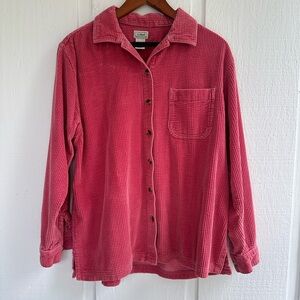 Vintage LL Bean Corduroy Button Down Size M